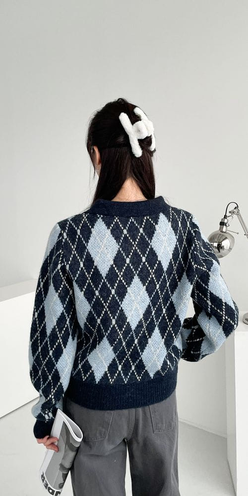 COLORANDCHOICE - Korean Children Fashion - #Kfashion4kids - Alpaca Two Button Collar Knit Tee - 8