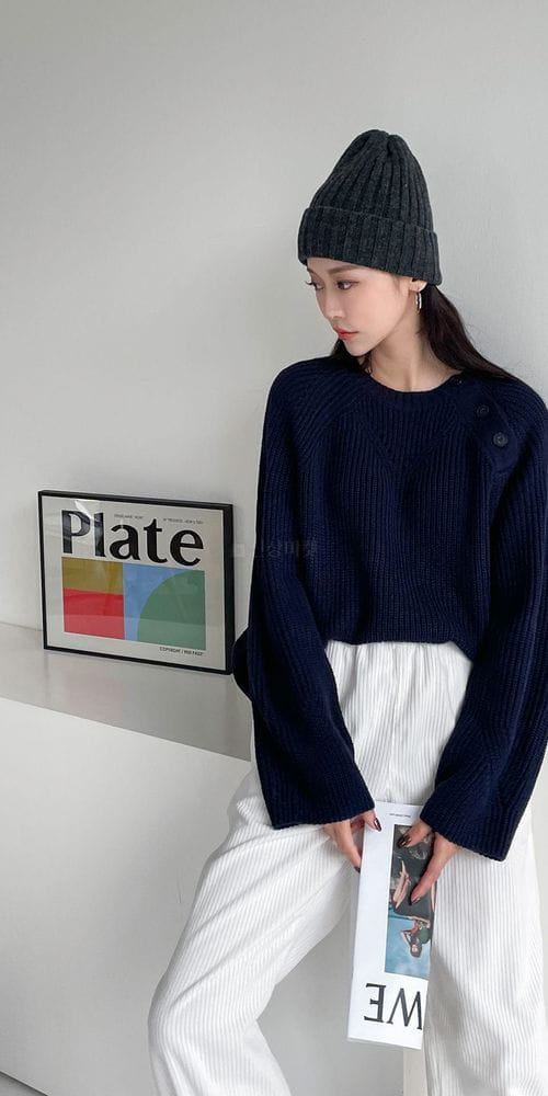 COLORANDCHOICE - Korean Children Fashion - #Kfashion4kids - Hazzi Raglan Button Knit Tee - 2