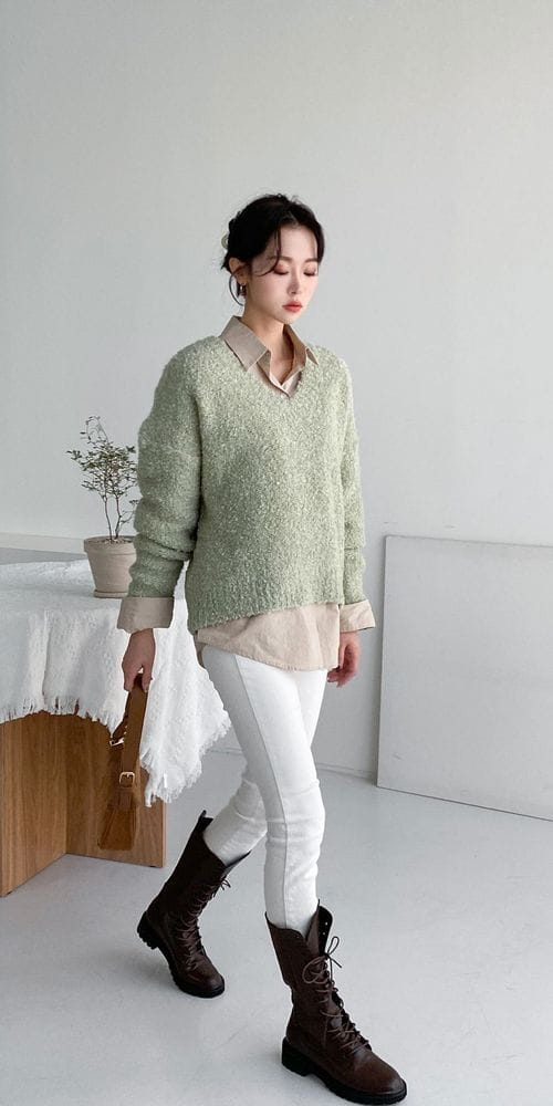 COLORANDCHOICE - Korean Children Fashion - #Kfashion4kids - Bookle Crop Vknit Top