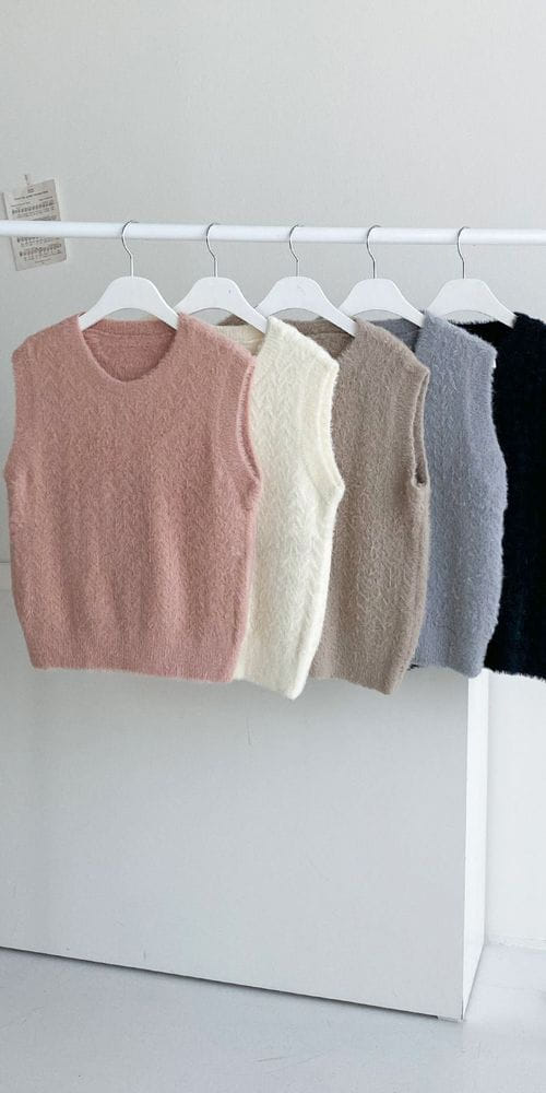 COLORANDCHOICE - Korean Children Fashion - #Kfashion4kids - Candy Cotton Twist Vest Knit Top - 4