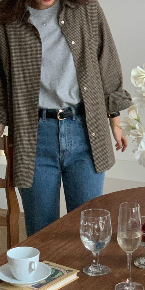 COMEHERE - Korean Children Fashion - #Kfashion4kids - And Check Shirt