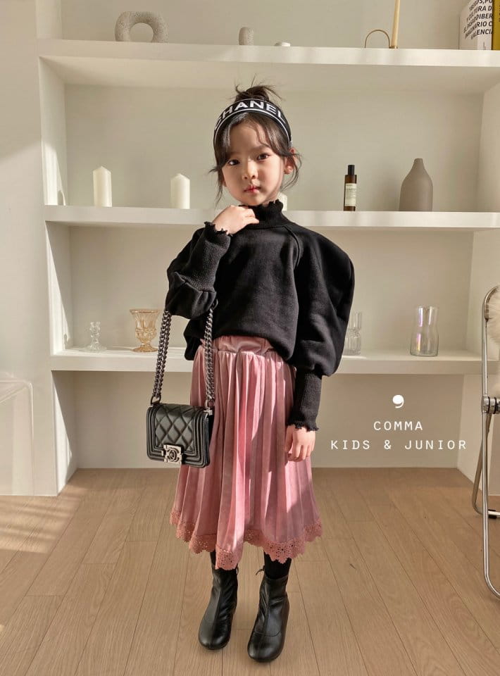COMMA - Korean Children Fashion - #Kfashion4kids - Lace Wrinkle Skirt