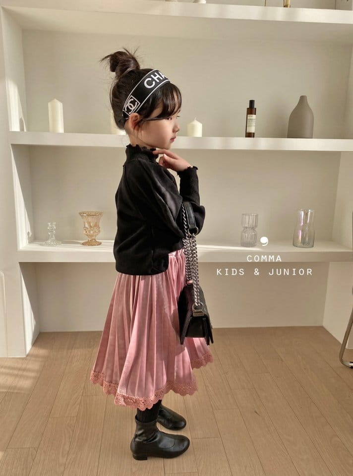 COMMA - Korean Children Fashion - #Kfashion4kids - Lace Wrinkle Skirt - 2