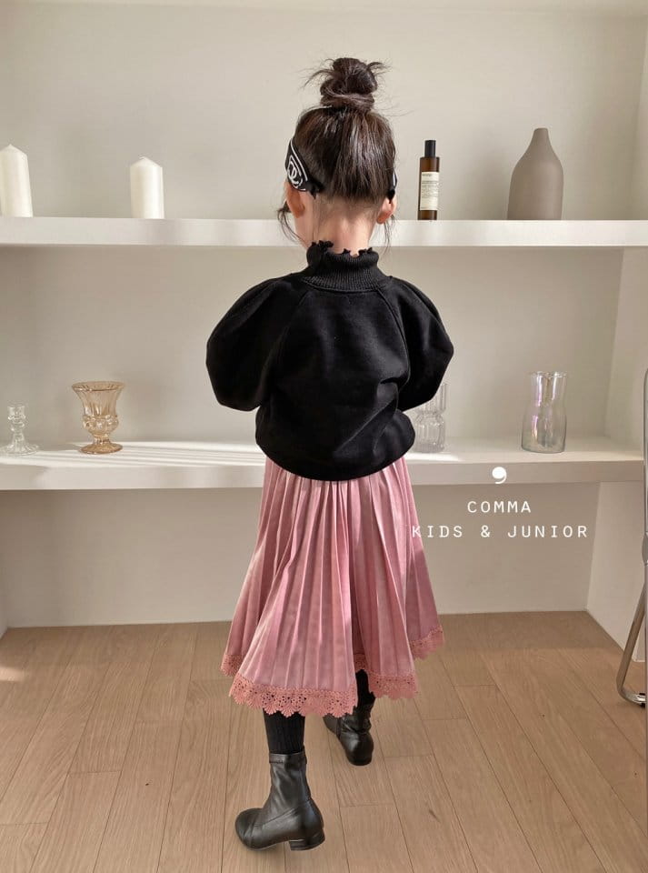 COMMA - Korean Children Fashion - #Kfashion4kids - Lace Wrinkle Skirt - 4