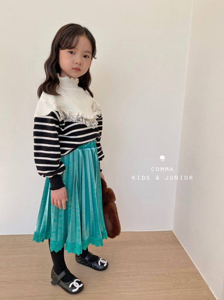 COMMA - Korean Children Fashion - #Kfashion4kids - Lace Wrinkle Skirt - 5