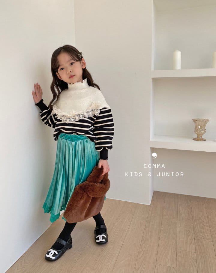 COMMA - Korean Children Fashion - #Kfashion4kids - Lace Wrinkle Skirt - 7