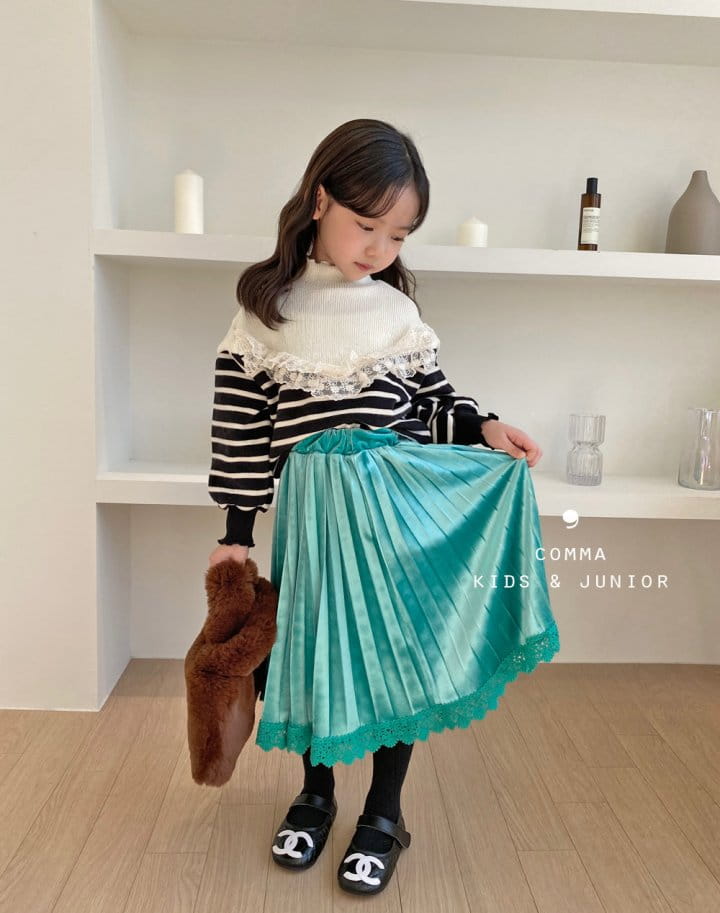 COMMA - Korean Children Fashion - #Kfashion4kids - Lace Wrinkle Skirt - 8