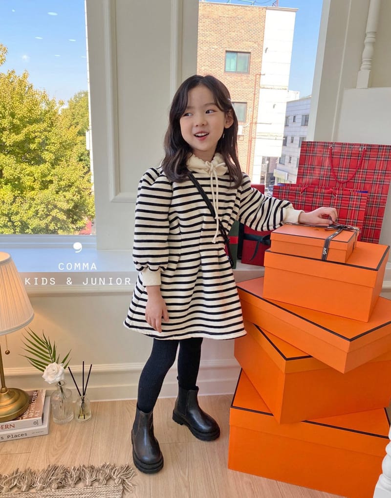COMMA - Korean Children Fashion - #Kfashion4kids - Stripes Goody One-piece - 8