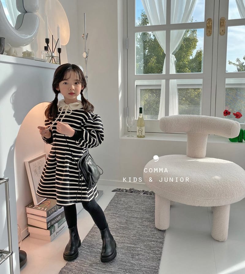 COMMA - Korean Children Fashion - #Kfashion4kids - Stripes Goody One-piece - 9