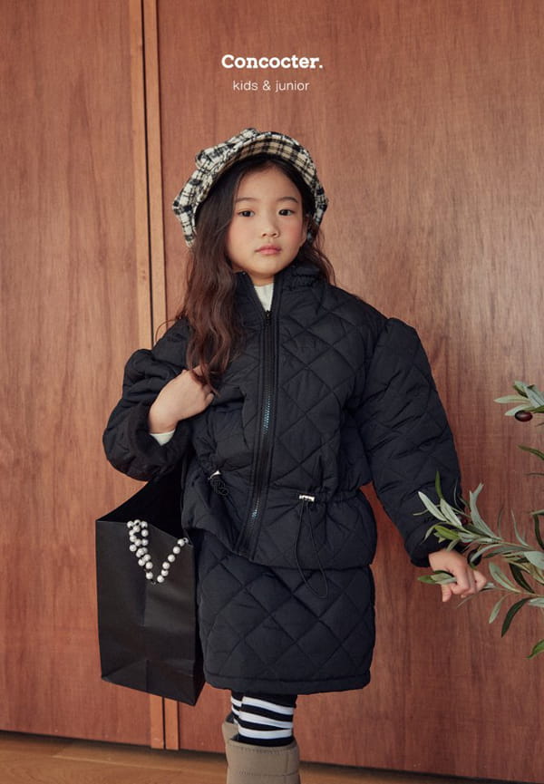 CONCOCTER - Korean Children Fashion - #Kfashion4kids - Whole In One Padding Shirring Outer Skirt Set - 3