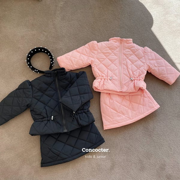 CONCOCTER - Korean Children Fashion - #Kfashion4kids - Whole In One Padding Shirring Outer Skirt Set - 5