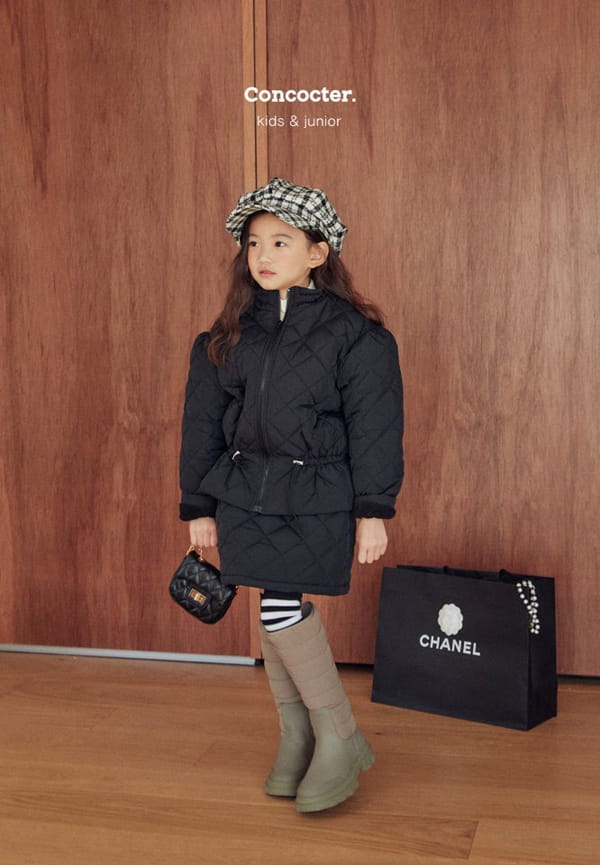 CONCOCTER - Korean Children Fashion - #Kfashion4kids - Whole In One Padding Shirring Outer Skirt Set - 7