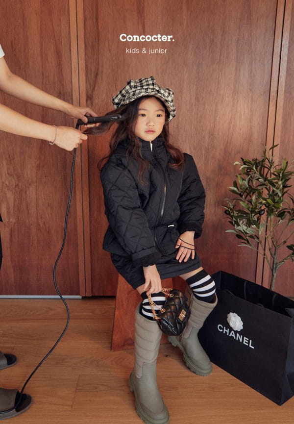 CONCOCTER - Korean Children Fashion - #Kfashion4kids - Whole In One Padding Shirring Outer Skirt Set - 8
