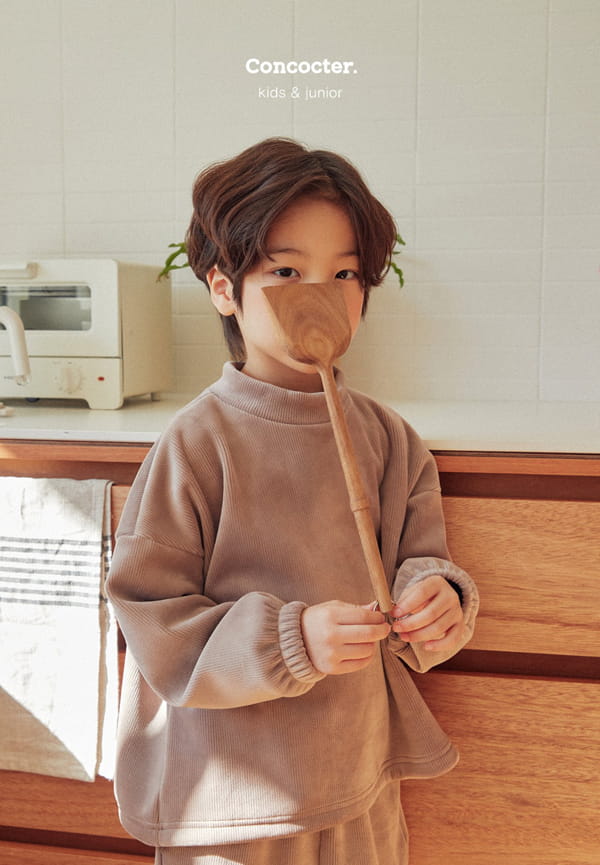 CONCOCTER - Korean Children Fashion - #Kfashion4kids - Mink Veloure Rib Top Bottom Set - 7