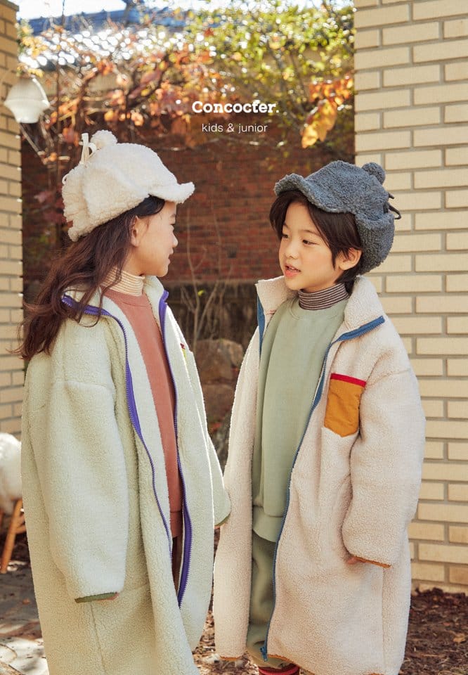CONCOCTER - Korean Children Fashion - #Kfashion4kids - Thumbs Up Color Long Fleece Jacket - 2