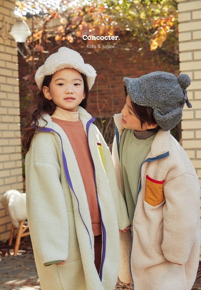 CONCOCTER - Korean Children Fashion - #Kfashion4kids - Thumbs Up Color Long Fleece Jacket - 3
