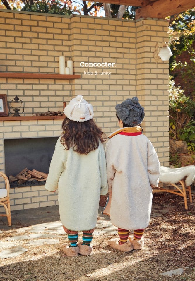 CONCOCTER - Korean Children Fashion - #Kfashion4kids - Thumbs Up Color Long Fleece Jacket - 5