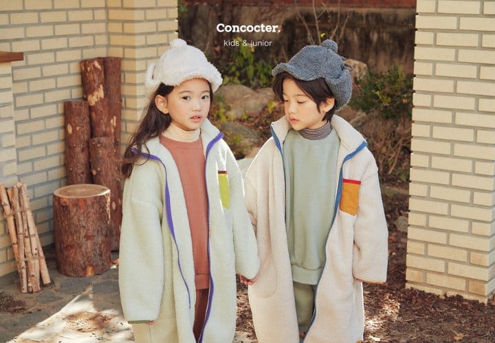 CONCOCTER - Korean Children Fashion - #Kfashion4kids - Thumbs Up Color Long Fleece Jacket - 7