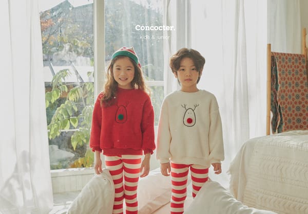 CONCOCTER - Korean Children Fashion - #Kfashion4kids - Big Stripes Leggings - 9