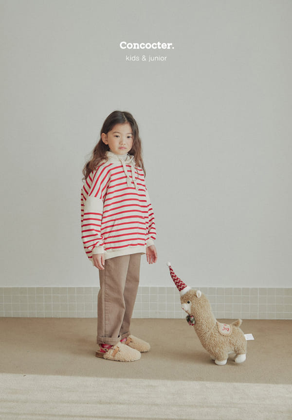 CONCOCTER - Korean Children Fashion - #Kfashion4kids - Loose Fit Stripes Hoody