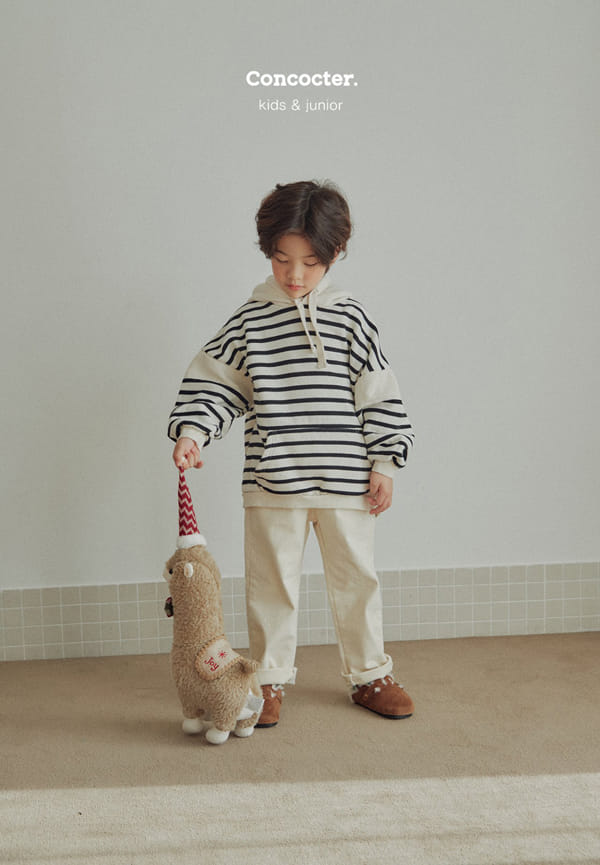 CONCOCTER - Korean Children Fashion - #Kfashion4kids - Loose Fit Stripes Hoody - 10