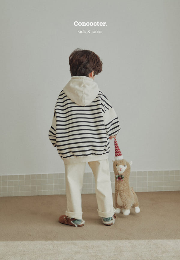 CONCOCTER - Korean Children Fashion - #Kfashion4kids - Loose Fit Stripes Hoody - 11