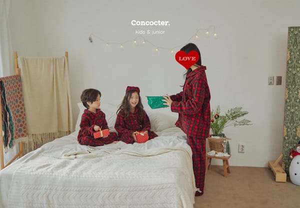 CONCOCTER - Korean Children Fashion - #Kfashion4kids - Merry Check Santa Pajamas with Mom Dad - 12