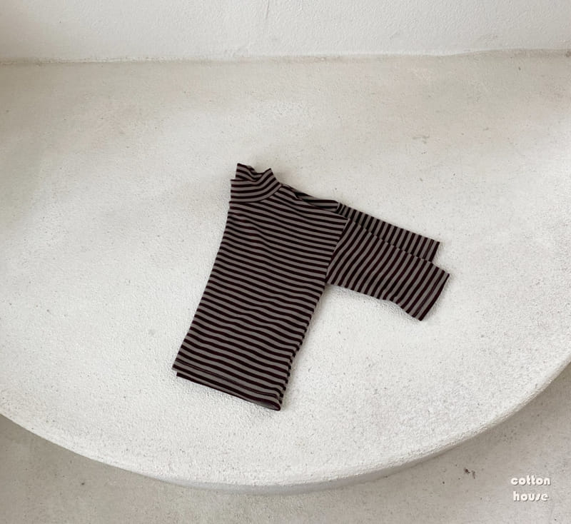 COTTON HOUSE - Korean Children Fashion - #Kfashion4kids - Stripes Turtleneck Tee - 2
