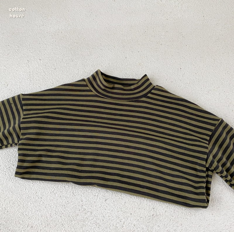 COTTON HOUSE - Korean Children Fashion - #Kfashion4kids - Stripes Turtleneck Tee - 3