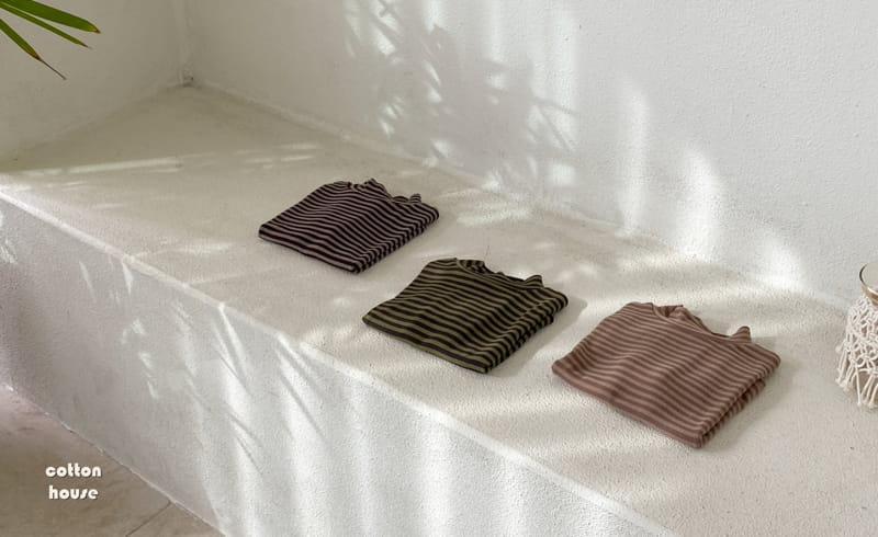 COTTON HOUSE - Korean Children Fashion - #Kfashion4kids - Stripes Turtleneck Tee - 4