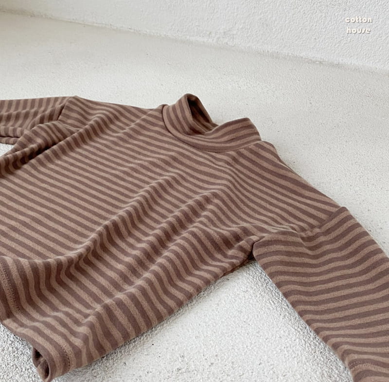 COTTON HOUSE - Korean Children Fashion - #Kfashion4kids - Stripes Turtleneck Tee - 7
