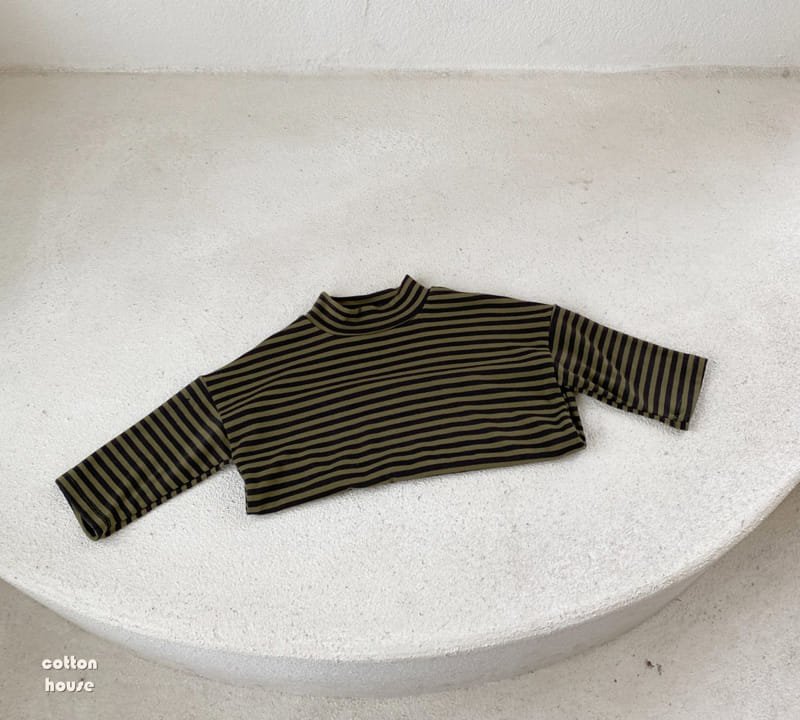 COTTON HOUSE - Korean Children Fashion - #Kfashion4kids - Stripes Turtleneck Tee - 8