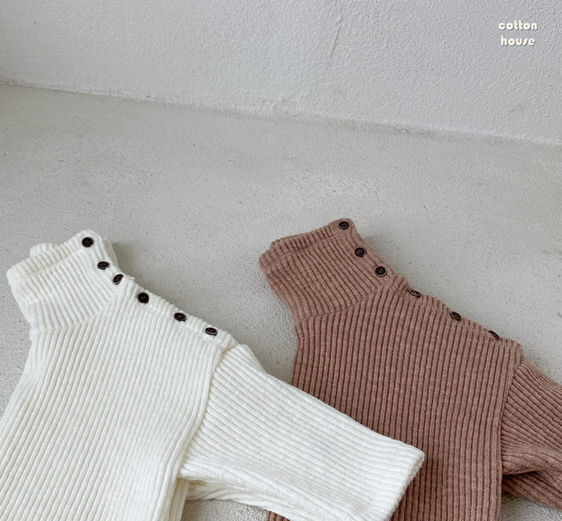 COTTON HOUSE - Korean Children Fashion - #Kfashion4kids - Danjjak Knit Turtleneck Tee