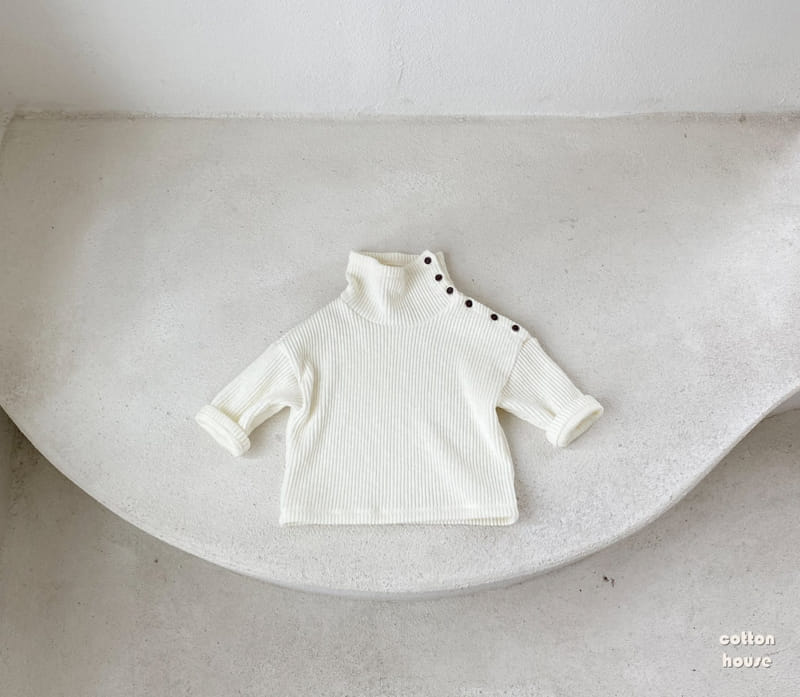 COTTON HOUSE - Korean Children Fashion - #Kfashion4kids - Danjjak Knit Turtleneck Tee - 2