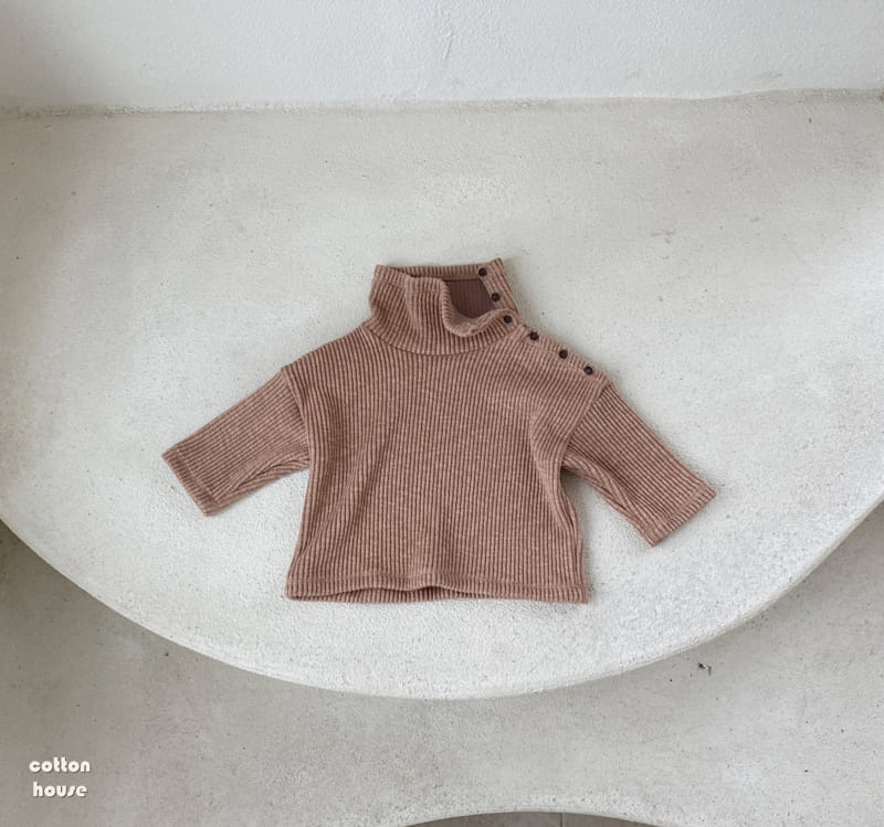 COTTON HOUSE - Korean Children Fashion - #Kfashion4kids - Danjjak Knit Turtleneck Tee - 3