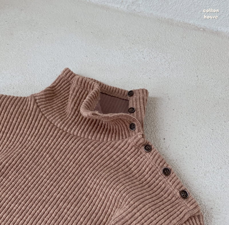 COTTON HOUSE - Korean Children Fashion - #Kfashion4kids - Danjjak Knit Turtleneck Tee - 6