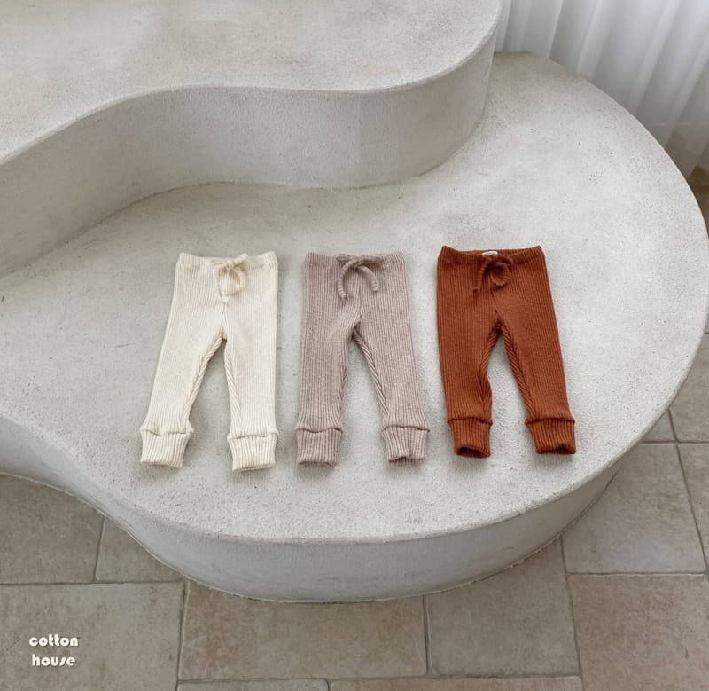 COTTON HOUSE - Korean Children Fashion - #Kfashion4kids - Macaroon Fleece Leggings - 7