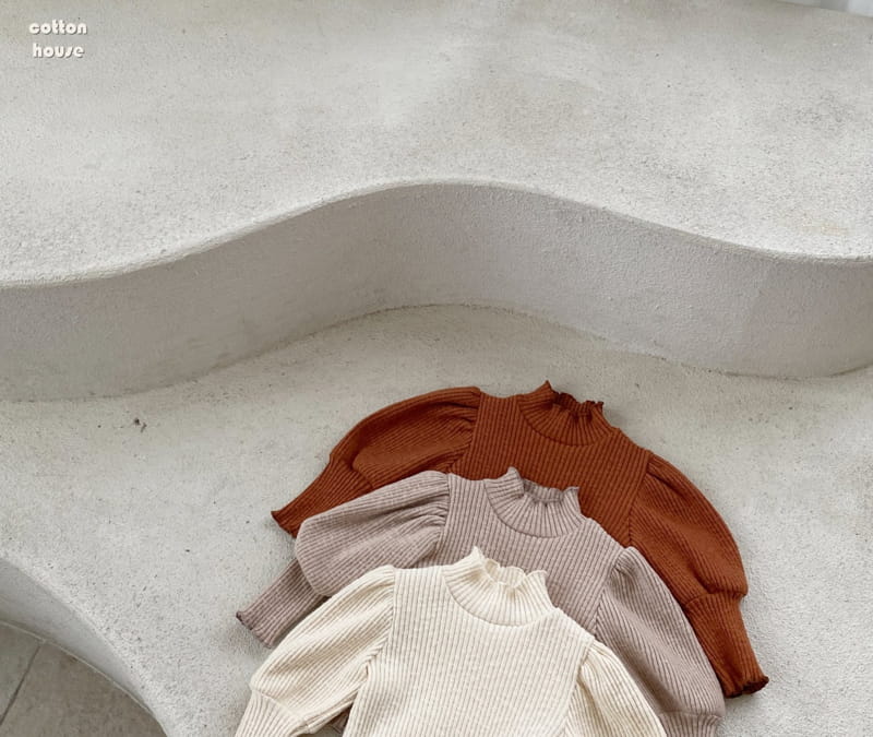 COTTON HOUSE - Korean Children Fashion - #Kfashion4kids - Rib Puff Tee - 2