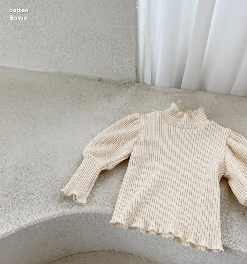 COTTON HOUSE - Korean Children Fashion - #Kfashion4kids - Rib Puff Tee - 3
