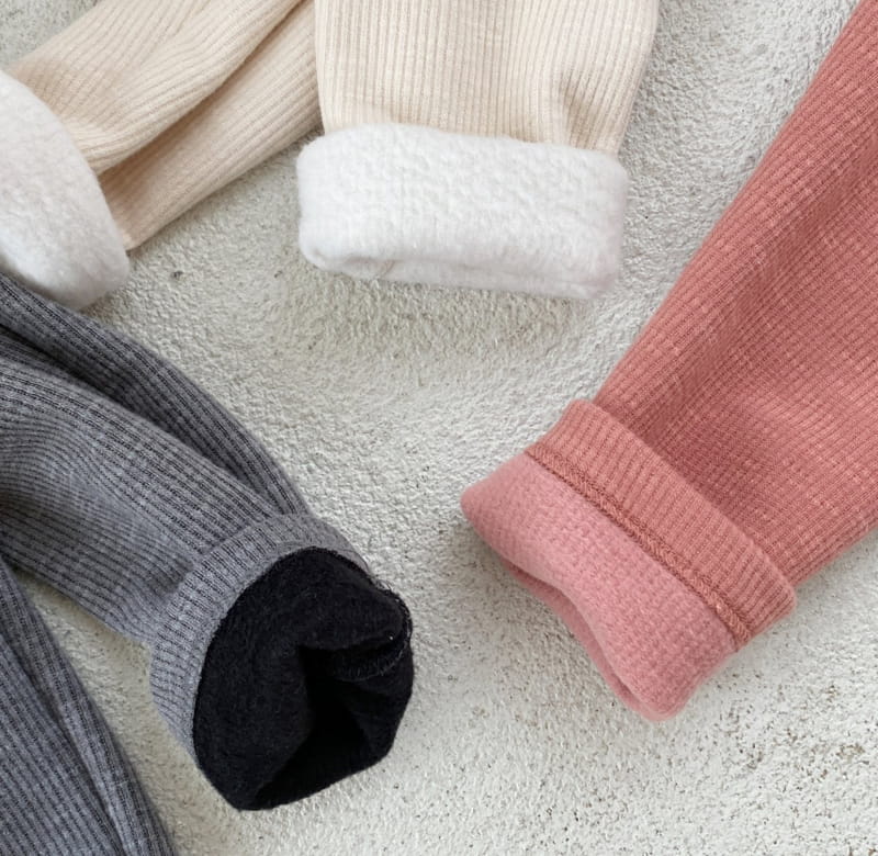 COTTON HOUSE - Korean Children Fashion - #Kfashion4kids - Adel Fleece Leggings - 8