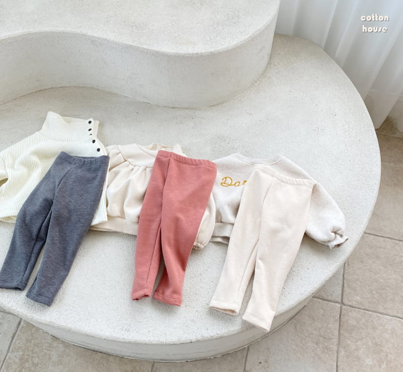 COTTON HOUSE - Korean Children Fashion - #Kfashion4kids - Adel Fleece Leggings - 9