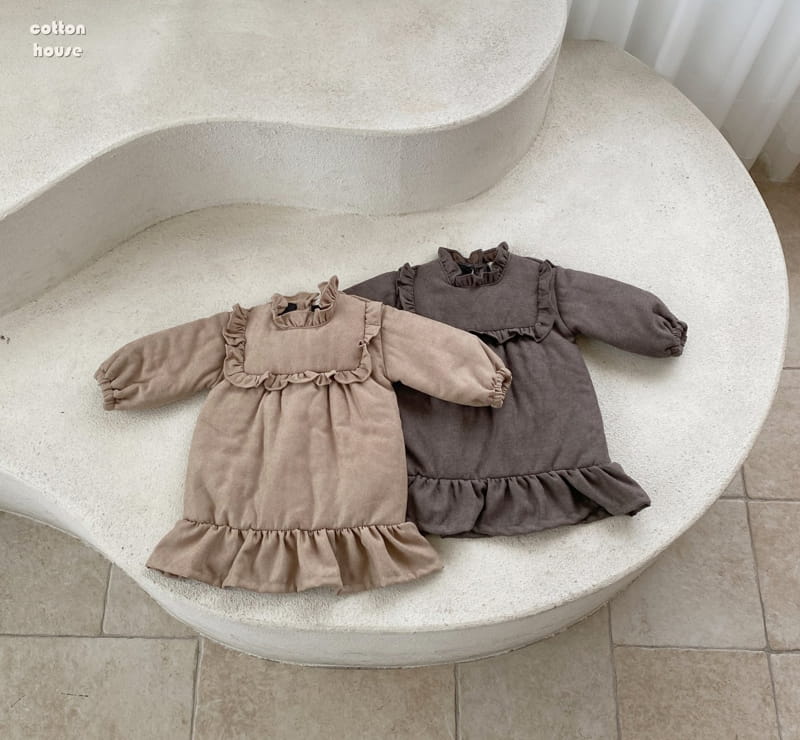 COTTON HOUSE - Korean Children Fashion - #Kfashion4kids - Frill Bonding One-piece - 3