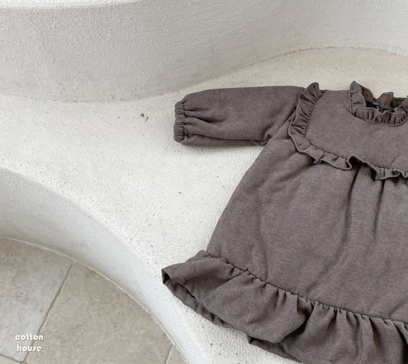 COTTON HOUSE - Korean Children Fashion - #Kfashion4kids - Frill Bonding One-piece - 5