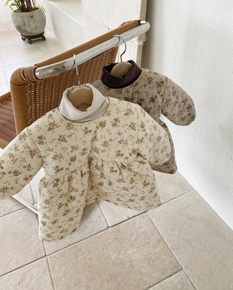 COTTON HOUSE - Korean Children Fashion - #Kfashion4kids - Flower Bonding One-piece