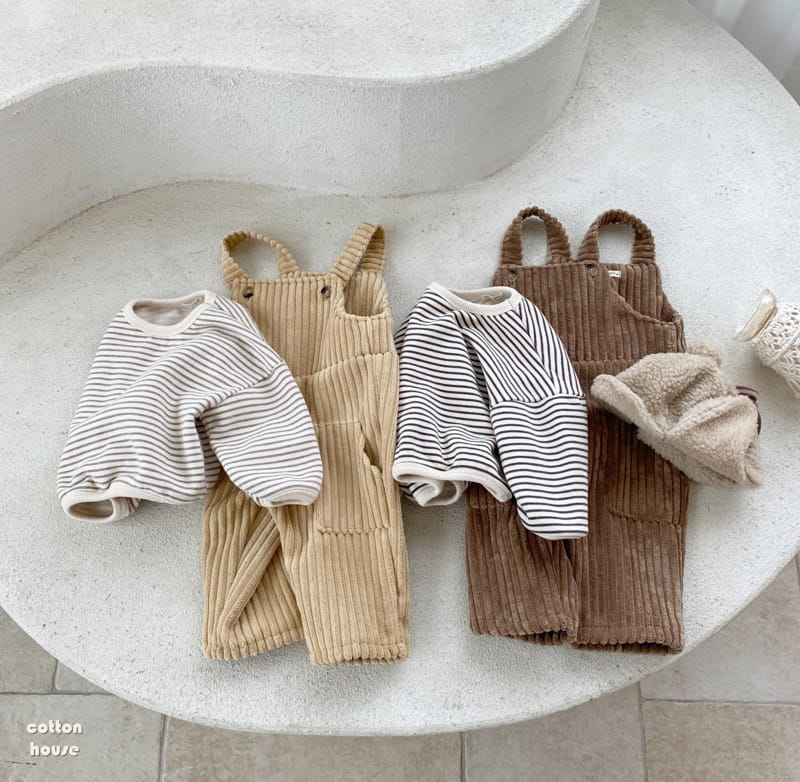 COTTON HOUSE - Korean Children Fashion - #Kfashion4kids - Big Rib Dungarees Pants - 11