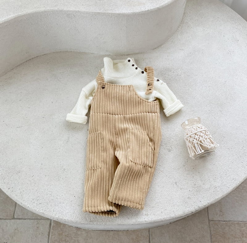 COTTON HOUSE - Korean Children Fashion - #Kfashion4kids - Big Rib Dungarees Pants - 12