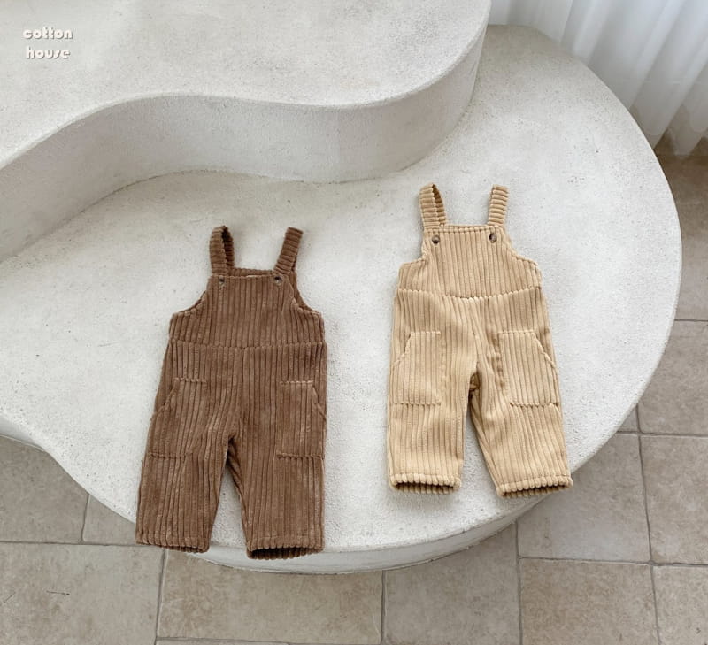 COTTON HOUSE - Korean Children Fashion - #Kfashion4kids - Big Rib Dungarees Pants - 2