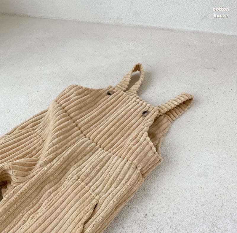 COTTON HOUSE - Korean Children Fashion - #Kfashion4kids - Big Rib Dungarees Pants - 4