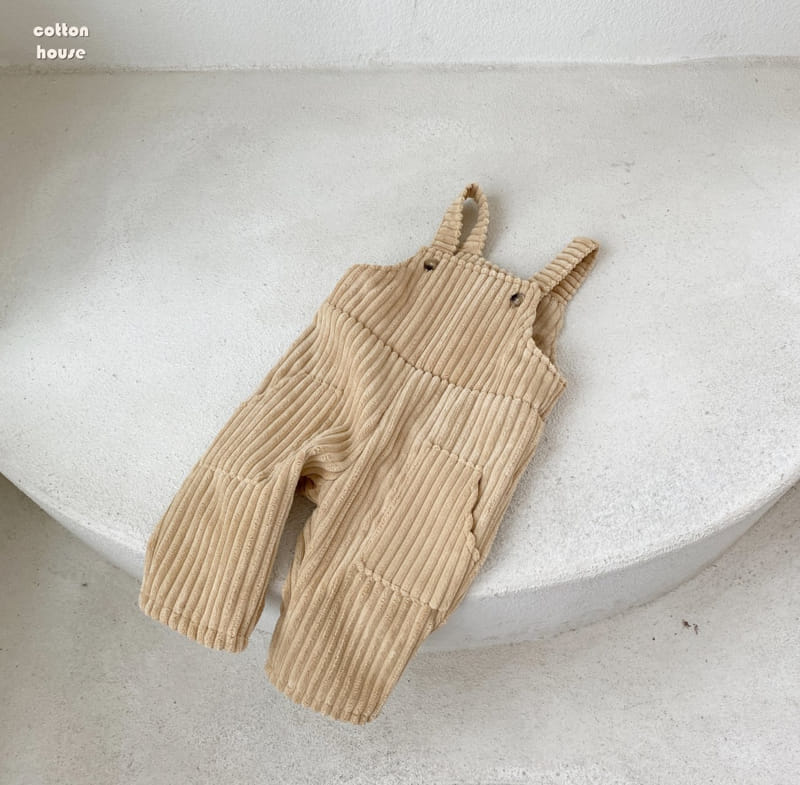 COTTON HOUSE - Korean Children Fashion - #Kfashion4kids - Big Rib Dungarees Pants - 6