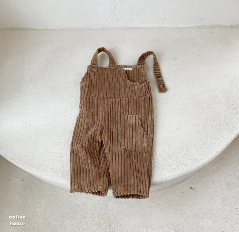 COTTON HOUSE - Korean Children Fashion - #Kfashion4kids - Big Rib Dungarees Pants - 7